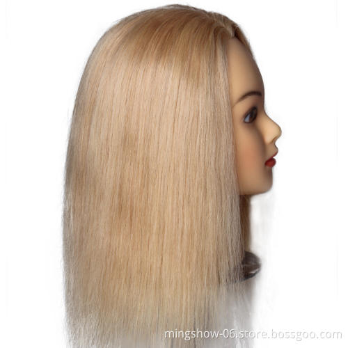 100% 613 human hair training head for hairdressers
